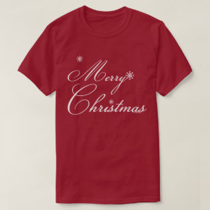 Camiseta Feliz Navidad con copos de nieve