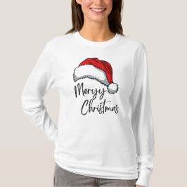 Camiseta Feliz navidad con diseño de Santa Hat