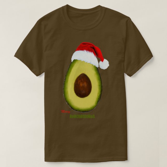 Camiseta Feliz Navidad con el aguacate de los Navidades Cut (Diseño del anverso)