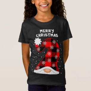 Camiseta Feliz Navidad Con Gnomes Jugados A Mano