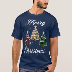 Camiseta Feliz Navidad Con Pino De Árboles De Buffalo