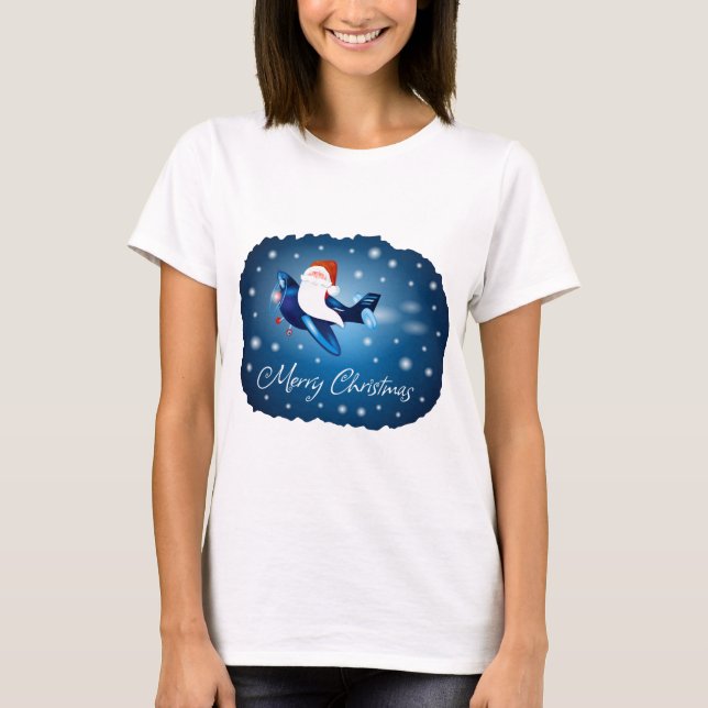 Camiseta Feliz Navidad con Santa (Anverso)