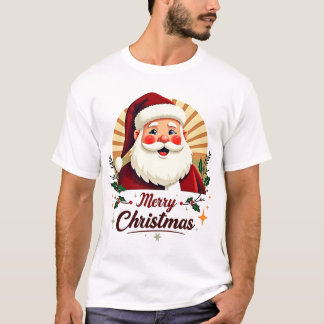 Camiseta Feliz Navidad con Santa Claus