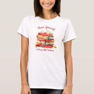 Camiseta Felíz Navidad con un pequeño Bookmas
