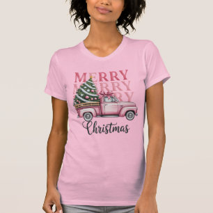 Camiseta Feliz Navidad Coqueta Lazo Temporada Navideña