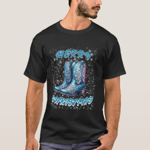 Camiseta Feliz Navidad Cowboy Cowgirl Western Boots Ya todo
