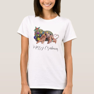 Camiseta Feliz Navidad Crabmas Hermit Crab Crustacean