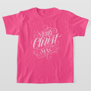 Camiseta Feliz Navidad Cristiana caligrafía religiosa