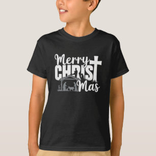 Camiseta Feliz Navidad Cristiana Navidad Jesús Familia 