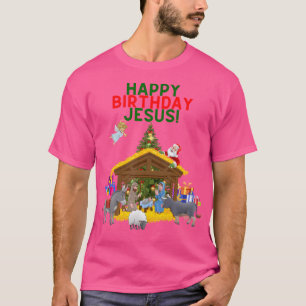 Camiseta Feliz Navidad Cristiano Feliz Cumpleaños Jesús Chr