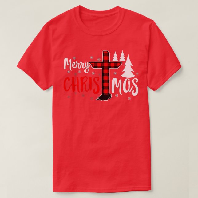Camiseta Feliz Navidad cristianos, búfalo tocado (Diseño del anverso)