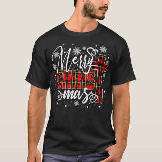 Camiseta Feliz Navidad Cristo Cruz Búfalo Plantado Xma Rojo