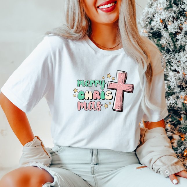 Camiseta Feliz Navidad Cross T-Shirt (Subido por el creador)