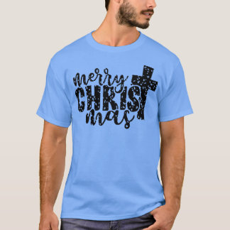 Camiseta Feliz Navidad Cruz Cristiana Familia Pajamas
