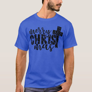 Camiseta Feliz Navidad Cruz Cristiana Familia Pajamas