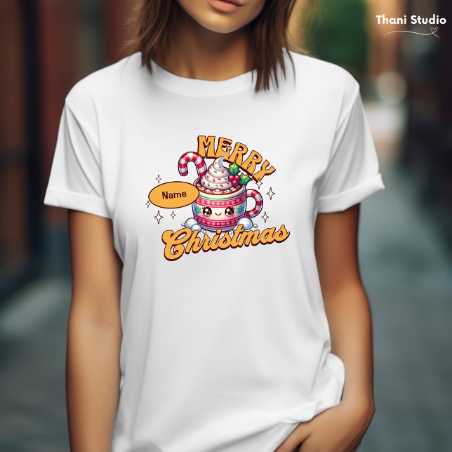 Camiseta Feliz Navidad Cute Hot Chocolate Mug Family (Subido por el creador)