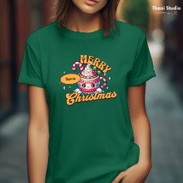 Camiseta Feliz Navidad Cute Hot Chocolate Mug Family