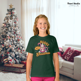 Camiseta Feliz Navidad Cute Hot Chocolate Mug Family