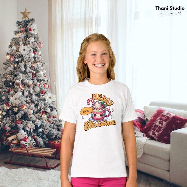 Camiseta Feliz Navidad Cute Hot Chocolate Mug Family (Subido por el creador)