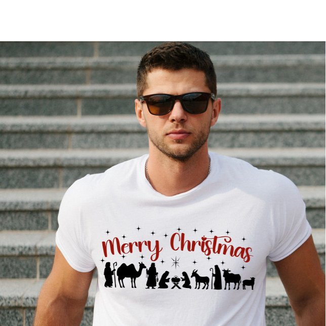Camiseta Feliz Navidad Cute Natividad Escena (Subido por el creador)