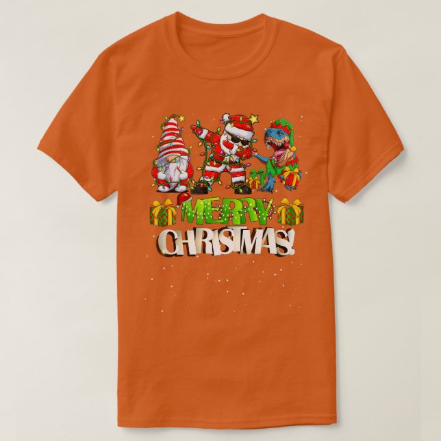 Camiseta Feliz Navidad Dabbing Santa Gnomes Navidades Din (Diseño del anverso)