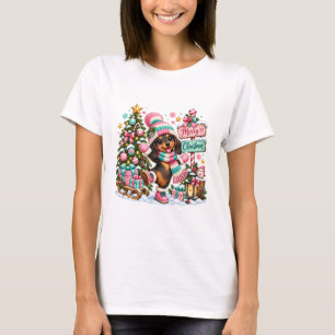 Camiseta Feliz Navidad Dachshund
