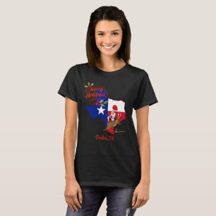 Camiseta Feliz Navidad Dallas Texas