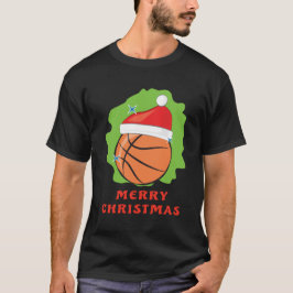 Camiseta Feliz Navidad de Baloncesto - Divertido
