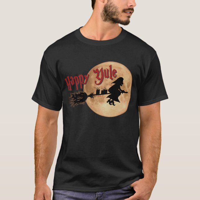 Camiseta Feliz Navidad de bruja Yule (Anverso)