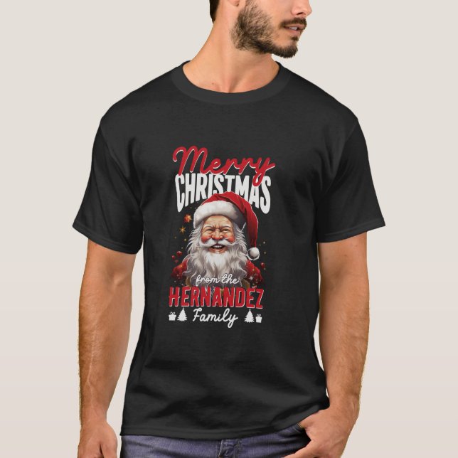 Camiseta Feliz Navidad De La Familia Hernández Santa Co (Anverso)