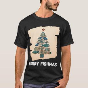 CAMISETA FELIZ NAVIDAD DE PESCA EN EL HIELO