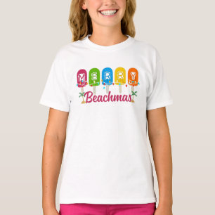 Camiseta Feliz Navidad de Playa en Julio