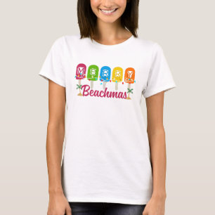 Camiseta Feliz Navidad de Playa en Julio