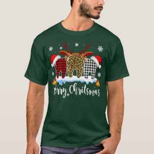 Camiseta Feliz Navidad Dentista Santa Hat Classic TShirt