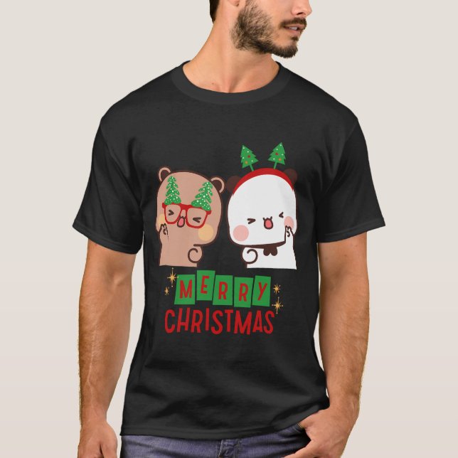 Camiseta Feliz Navidad Desde Dudu Bear Y Bubu Panda (Anverso)