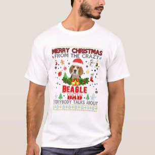 Camiseta Feliz Navidad Desde El Loco Beagle Dad Everybod