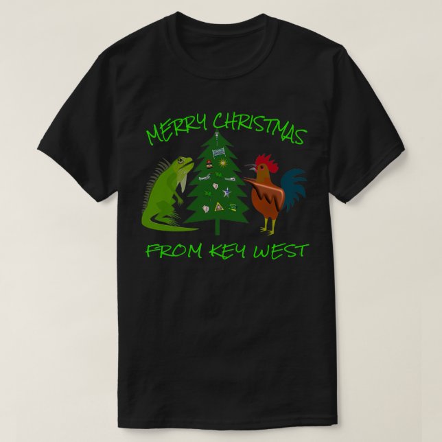Camiseta Feliz Navidad desde Key West (Diseño del anverso)
