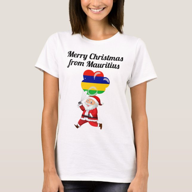 Camiseta Feliz Navidad desde Mauricio (Anverso)