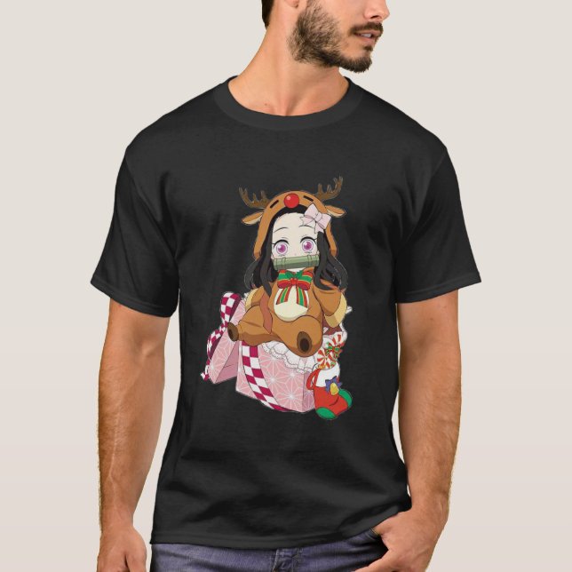 Camiseta Feliz Navidad desde Nezuko Kamado Demon Slayer (Anverso)
