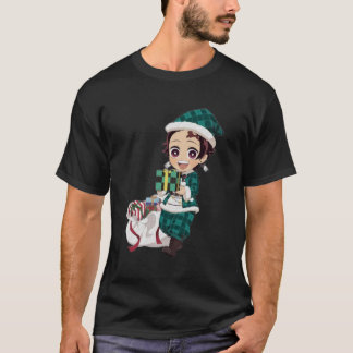 Camiseta Feliz Navidad desde Tanjiro Kamado Demon Slayer 1