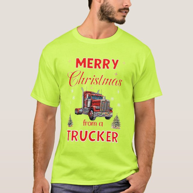 Camiseta Feliz Navidad desde un camión (Anverso)