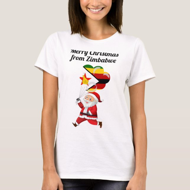 Camiseta Feliz Navidad desde Zimbabue (Anverso)