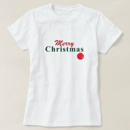 Camiseta "Feliz Navidad" Deseo y ornamento colgante