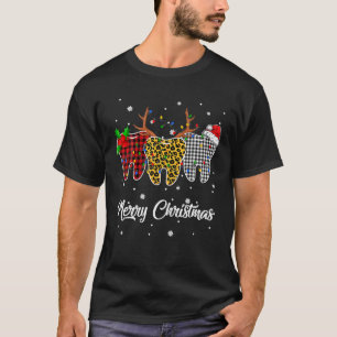 Camiseta Feliz Navidad Diente Traje Asistente Dental