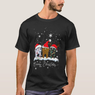 Camiseta Feliz Navidad Dientes Santa Hat Placaid Dent
