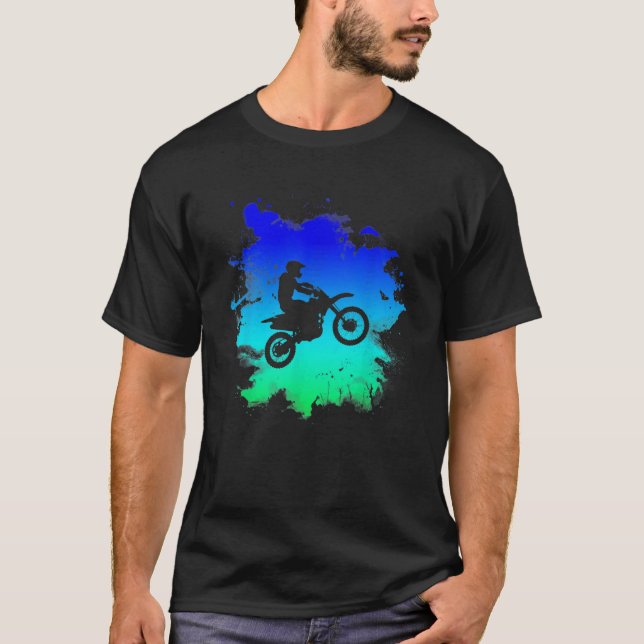 Camiseta Feliz Navidad Dirt Bike Motocross Biker navideño (Anverso)