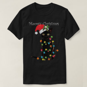 Camiseta Feliz Navidad Diseño Divertido de Gato