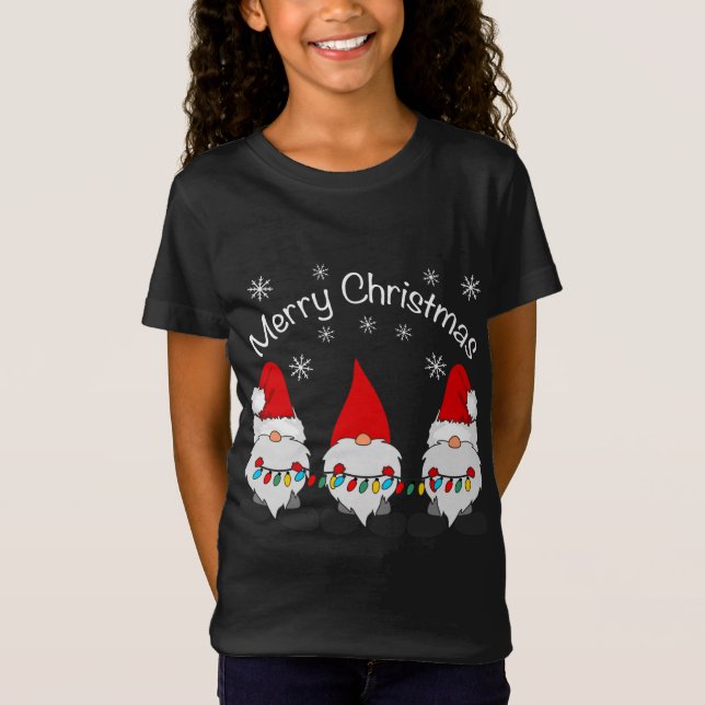 Camiseta Feliz navidad divertida Gnomes Cute Santa Claus Gr (Anverso)