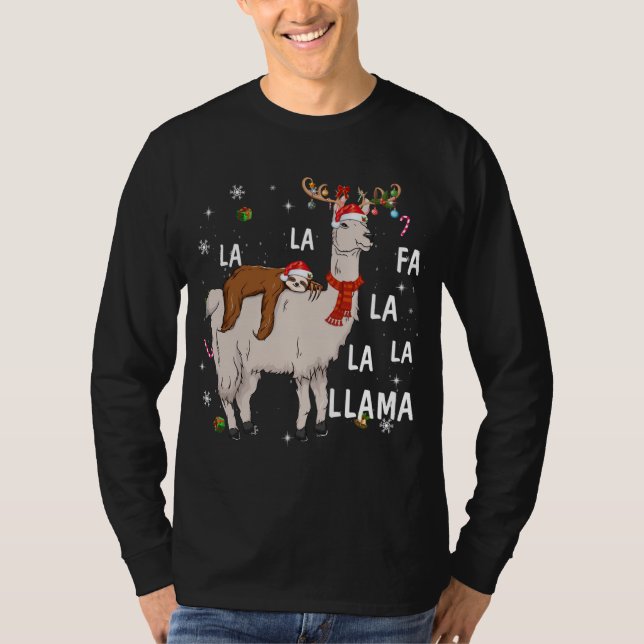Camiseta Feliz Navidad Divertida Llanta en Llama Reindeer (Anverso)