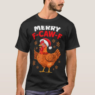 Camiseta Feliz Navidad Divertida Santa Gallina